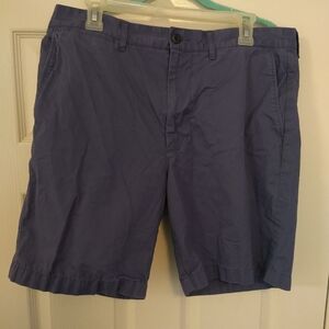 J Crew Blue Cotton Blend Chino Shorts Men's sz 36x9.